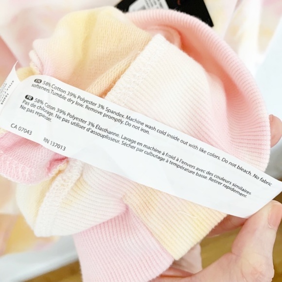 Wildfox Cotton Candy Tie Dye Set Cotton Sweatshirt & Sweatpants S - Picture 9 of 16